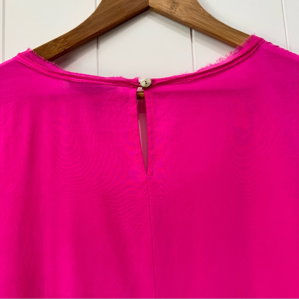 St John Silk Blend Sleeveless Blouse Top Pink Women’s Size 12 - Picture 7 of 13